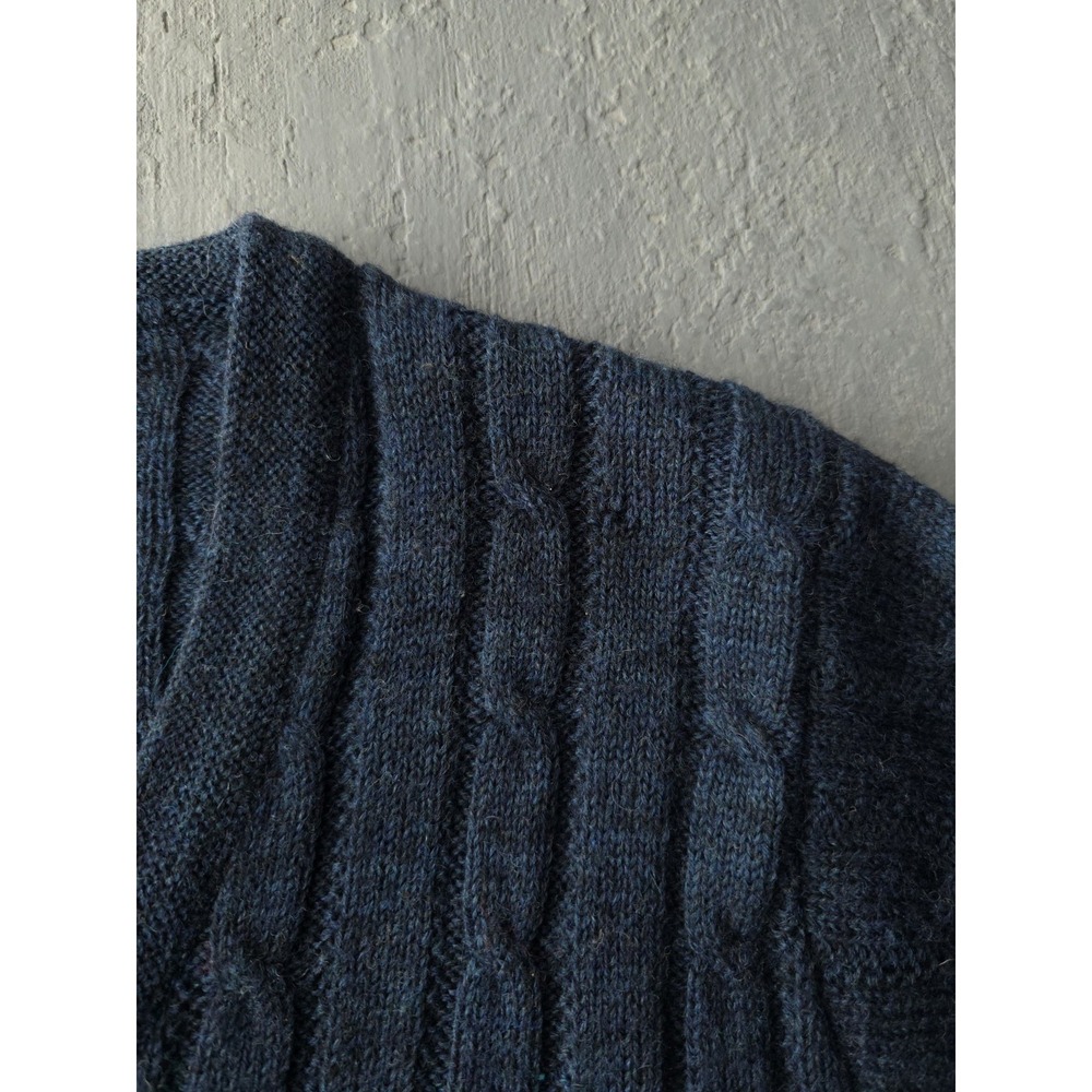 Vintage 1960s Jantzen Country Squire Worsted Wool Cable Knit Cardigan Sweater M - Picture 7 of 11